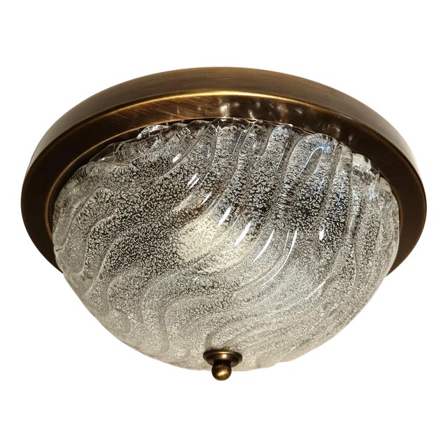 Vintage Ceiling Light in Murano Glass from Fischer Leuchten, 1980s For Sale