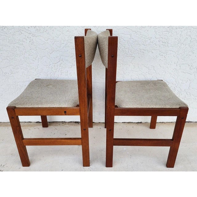 MCM Teak Dining Chairs Scandinavian Modern by Sun Furniture Set of 6 For Sale - Image 4 of 11