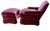 Custom Lounge Chair & Ottoman Set in Burgundy by Dapha For Sale - Image 12 of 18