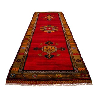 1950s Masterpiece Hand Knotted Turkish Rug for Living Room, Large Runner Rug, Gallerie Rug, Kitchen Decor- 4′7″ X 13′5″ For Sale