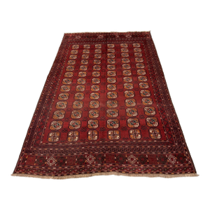Red Ersari Bokhara Hand-Knotted Wool Rug - 9'7" X 6'2"