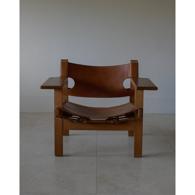 Beautiful 1950 Børge Mogensen Spanish Chair by Fredericia, Denmark. Børge Mogensen designed the Spanish Chair in 1958 for...