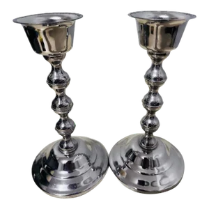Vintage Silver Plated Candle Holders - a Pair