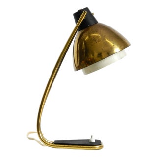 Large Mid-Century Modern Brass Table Lamp, 1950s For Sale