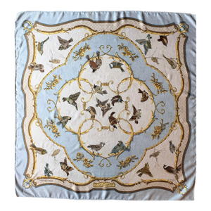 Hermès La Clé Des Champs 1995 Silk Scarf Designed by Faconnet Françoise
