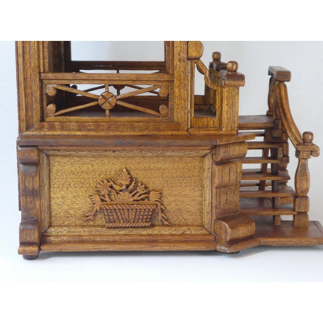 Carved Wood Display Cabinet For Sale - Image 5 of 11