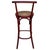 Late 19th Century Late 19th Century Vienna Secession Bent Oak & Cane Bar Stool W/ Backrest Attributed to Gebrüder Thonet For Sale - Image 5 of 8