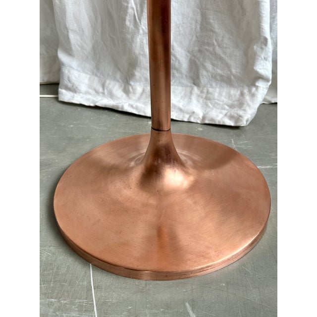 Mid-Century Hungarian Industrial Copper Floor Lamp with Amber Glass Shade, 1970s For Sale - Image 11 of 18