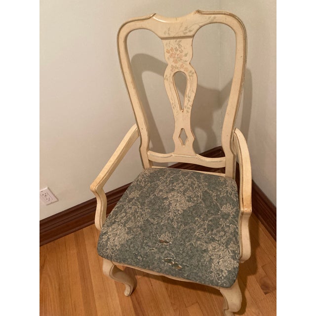 Country French Hand - Painted Accent Chair For Sale In New York - Image 6 of 12