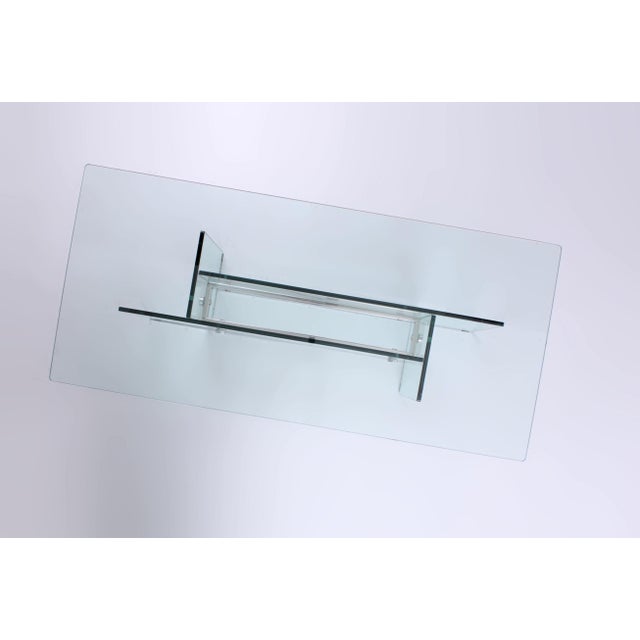 1970s Small Italian Chrome and Glass Coffee Table from Fontana Arte, 1970s For Sale - Image 5 of 15