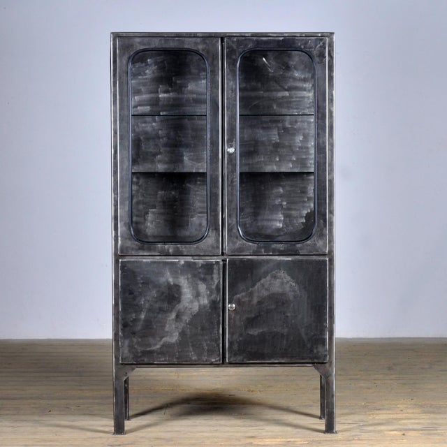 Industrial Polished Medical Cabinet, 1970s For Sale - Image 3 of 11