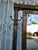 American Vintage Brass Hall Tree With Mirror and Console For Sale - Image 3 of 7