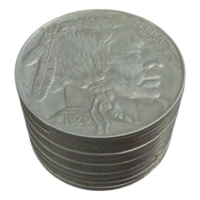 Vintage Oversized Buffalo Nickel Bank For Sale
