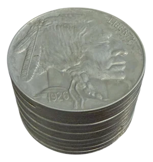 Vintage Oversized Buffalo Nickel Bank