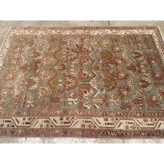 Galerie Shabab Collection Early 20th Century Handmade Persian Malayer Accent Rug For Sale In New York - Image 6 of 7