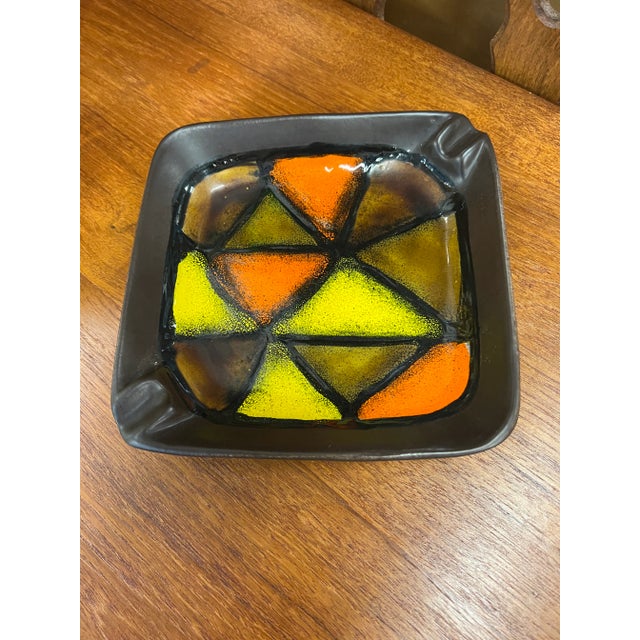 Aldo Londi 5 Piece Set Mid-Century Modern Italian Lidded Vase, Ashtray’s/ Catchall, Cigarette Case/Trinket Box by Aldo Londi for Bitossi For Sale - Image 4 of 13