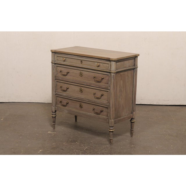 French 19th C. Painted Commode- Cute Size! For Sale - Image 9 of 12