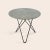 Grey marble and black steel large dining o table by oxdenmarq dimensions: d 100 x h 72 cm materials: steel, grey marble...