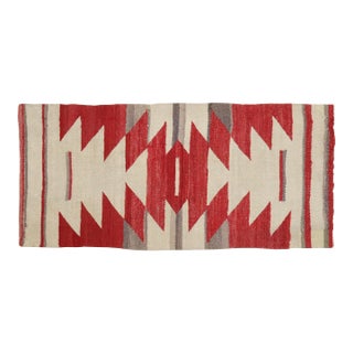 Early 20th Century Zabihi Collection American Navajo Blanket - 1'4" x 3'1" For Sale