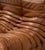 Ligne Roset French Togo T3-Seater Sofa in Cognac Leather by Michel Ducaroy for Ligne Roset For Sale - Image 4 of 14