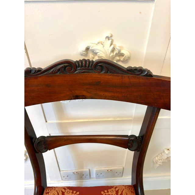 Antique Regency Carved Rosewood Dining Chairs, 1830, Set of 6 For Sale - Image 11 of 14