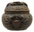 Antique Japanese Carved Wood Crab Basket Okimono, Meiji-Taishō Period For Sale