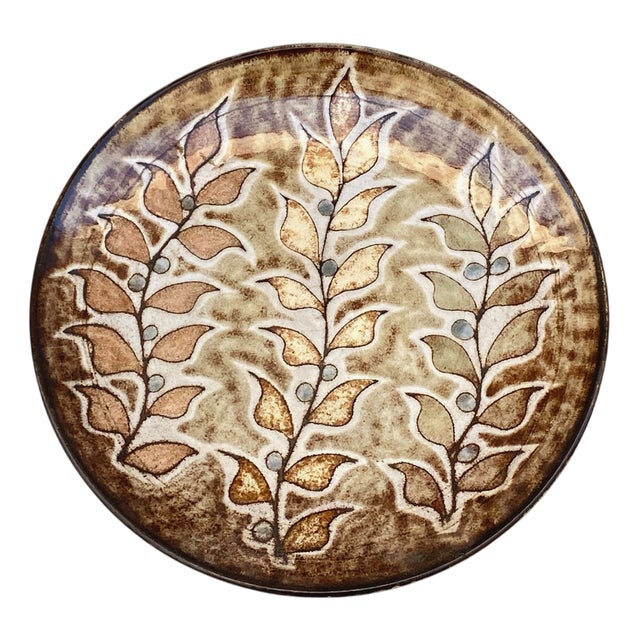 Ceramic Wall Plate by Robert Pérot for Vallauris, France, 1950s For Sale