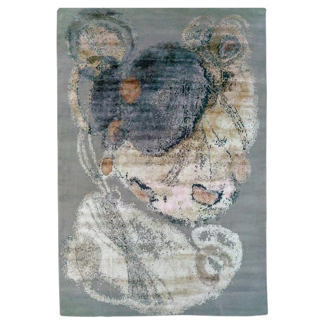 Small Stylized Asteroid Rug by DSV Carpets For Sale