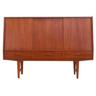 Danish Teak Highboard, 1960s For Sale