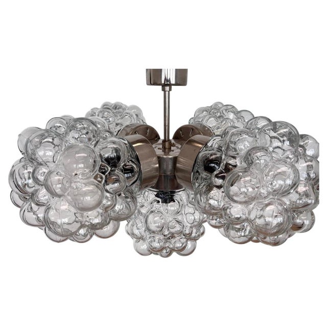 Silver Glass and Chrome Pendant from Kamenicky Senov, Czechoslovakia, 1970s For Sale - Image 8 of 8