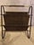 Metal Mid-Century Modern Three-Tier Newspaper Rack in Brass and Leather, 1960s For Sale - Image 7 of 9