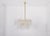 Metal Tiered Pendant Light in Brass and Curved Glass, 1970s For Sale - Image 7 of 7