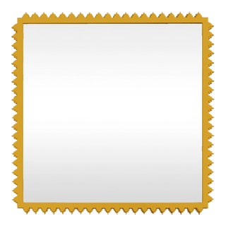 Fleur Home Carnival Muses Square Mirror in Gold Leaf, 47.5x47.5 For Sale