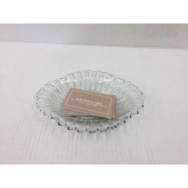 Mid-Century Modern Vintage Cut Glass Dish For Sale - Image 3 of 10