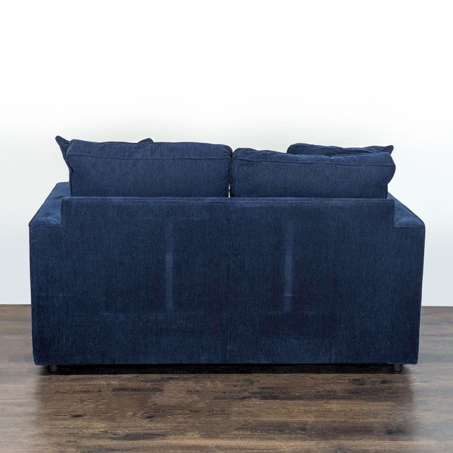 2010s Room and Board York Navy Blue Loveseat - Modern and Comfortable For Sale - Image 5 of 9