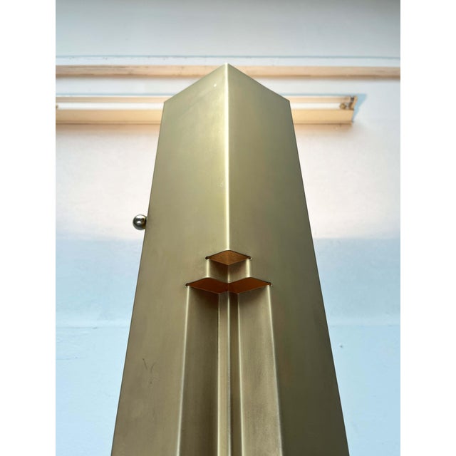 An impressive floor lamp by the Italian manufacturer Sirrah, Milan, designed by Kazuhide Takahama in the early 1980s. This...