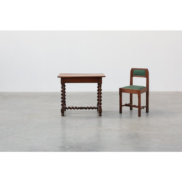 French Barley Twist Walnut Side Table with Drawer, 1880 For Sale - Image 4 of 18