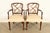 A gorgeous pair of Federal or Hepplewhite style armchairs or dining captain chairs In the manner of Kindel Furniture USA,...