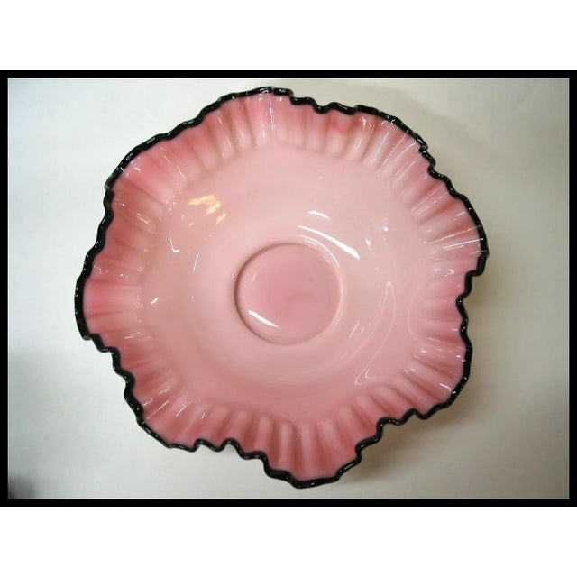 19th Century Bride's Basket Cased Pink Glass in Silverplate For Sale - Image 10 of 10