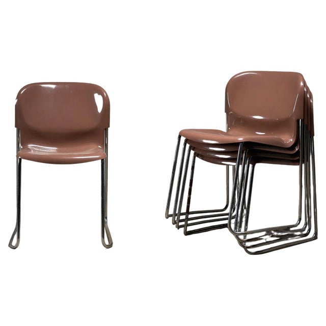 Vintage Stacking Chairs by Gerd Lange for Drabert, 1970s For Sale