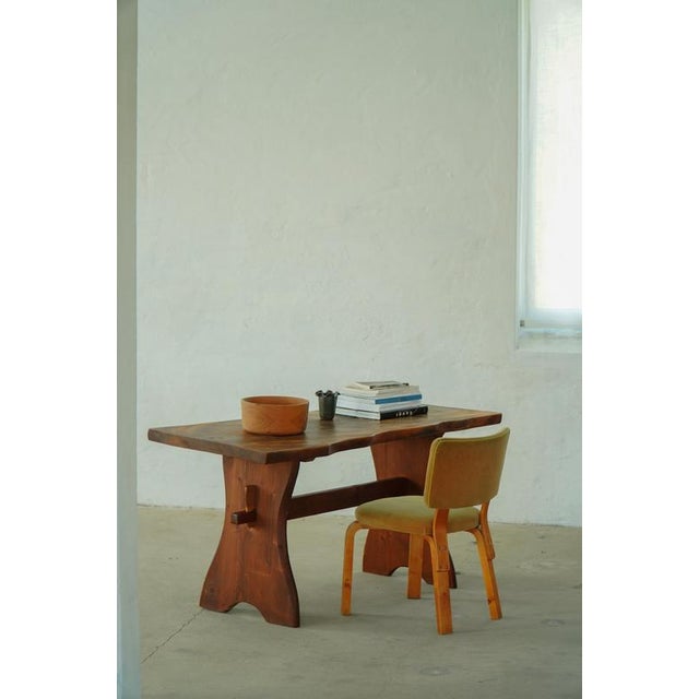 Danish Rustic Wabi Sabi Dining Table in Pine, 1950s For Sale - Image 4 of 18