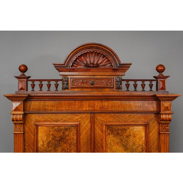 Gründerzeit Walnut Veneer Wardrobe For Sale - Image 17 of 18