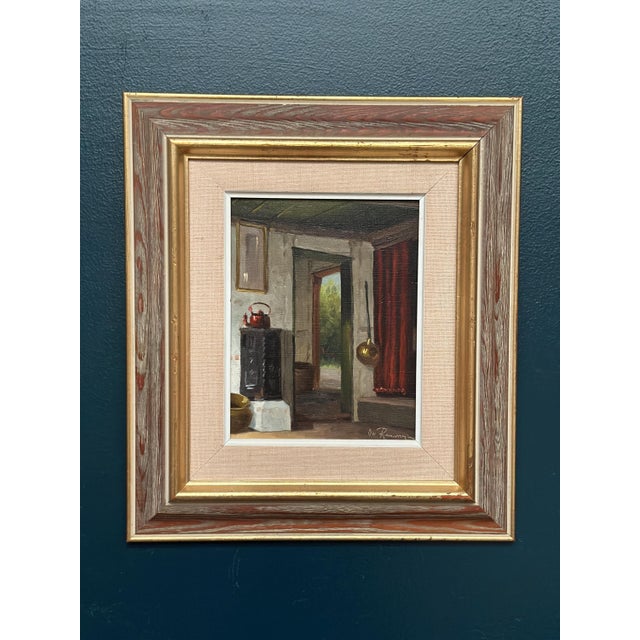 Osvald Rasmussen, Kitchen II, 1960s, Oil on Canvas For Sale - Image 10 of 13
