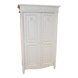 1980s Cottage Stanley Two Door Armoire with Fitted Interior For Sale