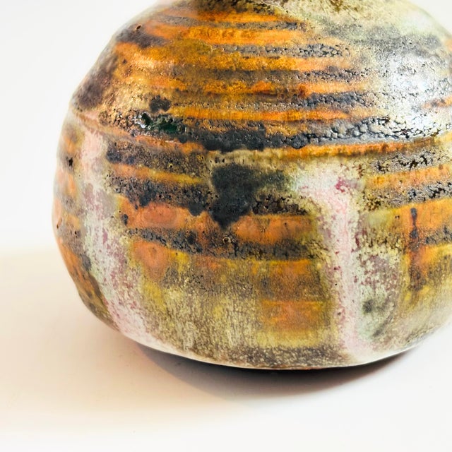 Ceramic Vintage Studio Pottery Lidded Bud Vase For Sale - Image 7 of 12