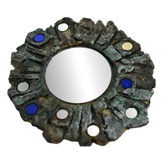 Ceramic Mirror by Jacky Coville, 1970s For Sale