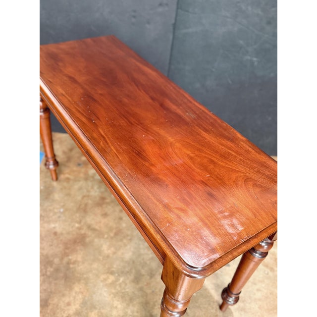 19th Century English Console Serving or Hall Table of Mahogany For Sale - Image 5 of 9