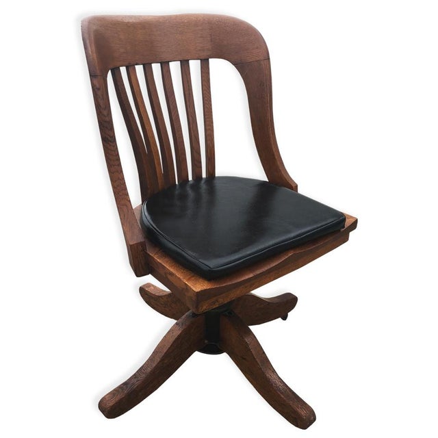 Antique Globe Wernicke Oak Lawyers Bankers Office Swivel Chair Chairish