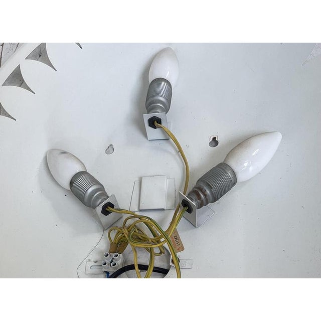 White Large German Space Age Mirror with Backlighting by Ernest Igl for Hillebrand For Sale - Image 8 of 10