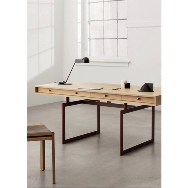 Red and Natural Oak Office Desk by Bodil Kjaer For Sale - Image 6 of 10